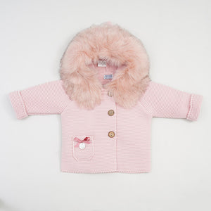 Powder Pink Pangasa Fur Jacket & hat AW23/24