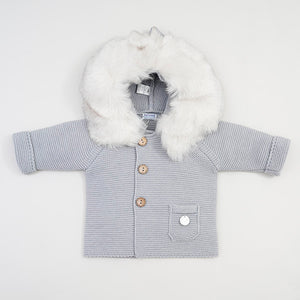 Grey Pangasa Fur Jacket & hat AW23/24