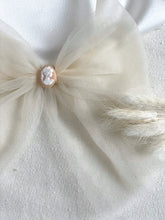 Load image into Gallery viewer, The Anais Cameo Ivory Tulle Bow