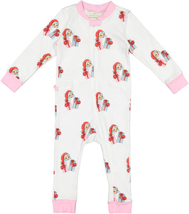 Baby santa girls sleepsuit