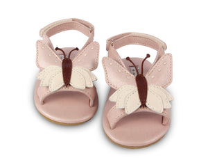Butterfly leather sandals