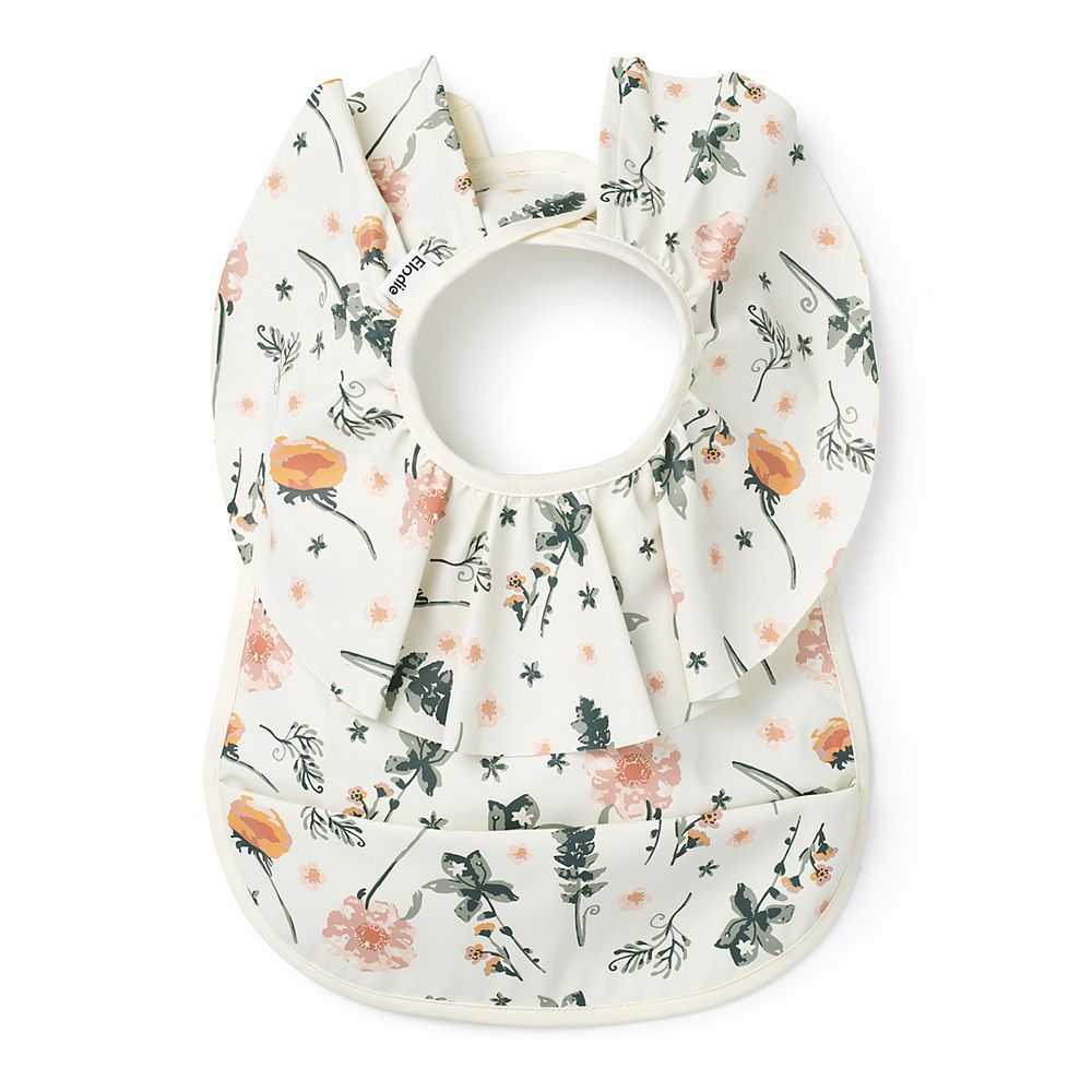 frilled floral bib