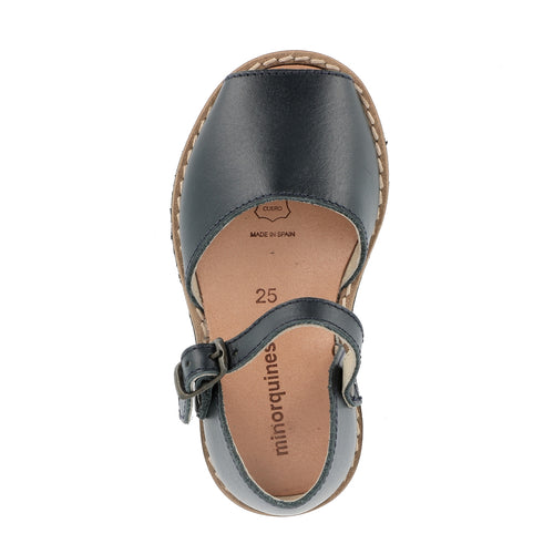 Navy Minorquines Sandals