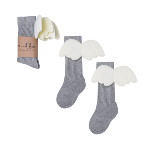 Grey Angel wing socks