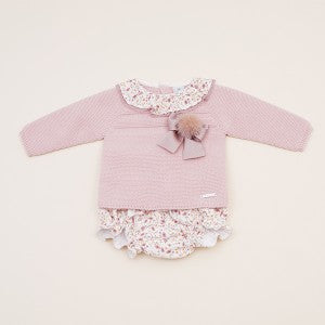 Pink & knitted pangasa suit